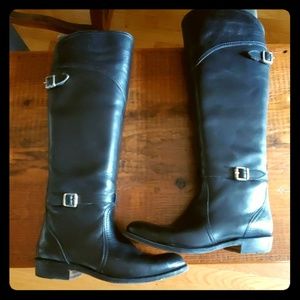 Frye black leather boots